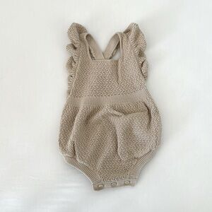H&M Beige Knit Baby Bodysuit